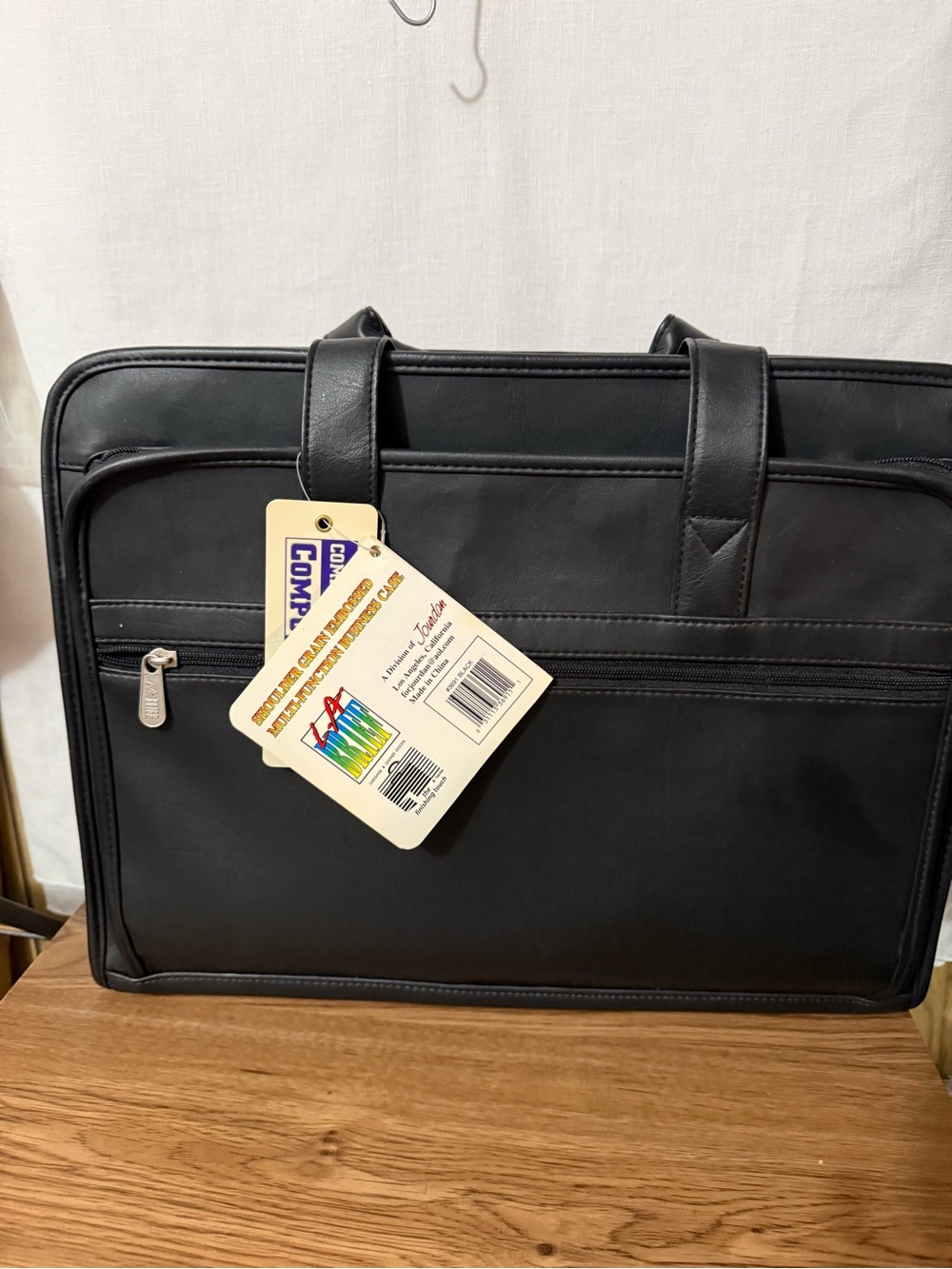Black Men's Laptop Briefcase - Classic Business Bag